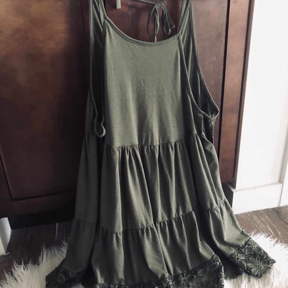 Boho tank with lace Shipped with USPS First Class.